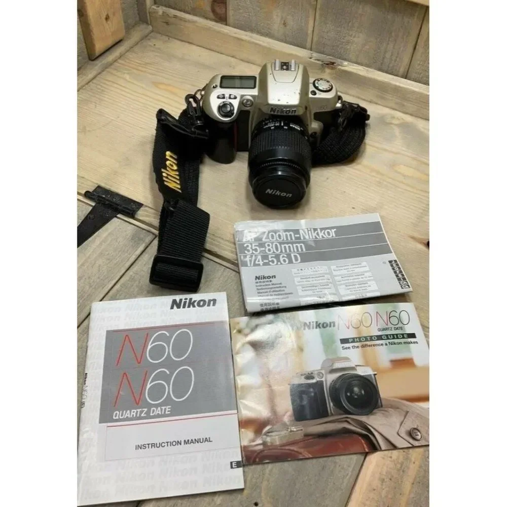 NIKON N60 camera with 35-80mm lens untested no film **PARTS ONLY NO RETURNS**